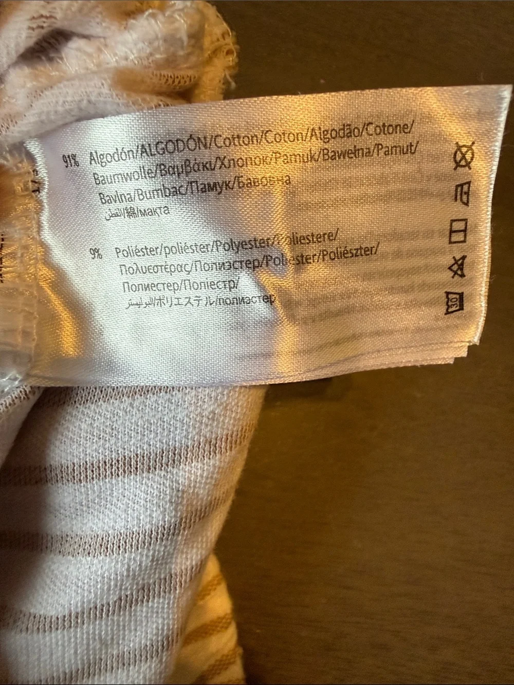 Mayoral Tan and White Striped Knit Kids Pants